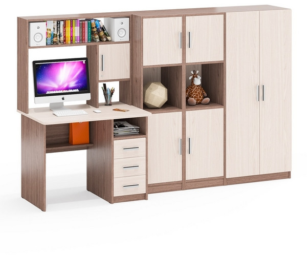 С-МД-СК9 Компоновка № 03, ясень шимо светлый/ясень шимо тёмный