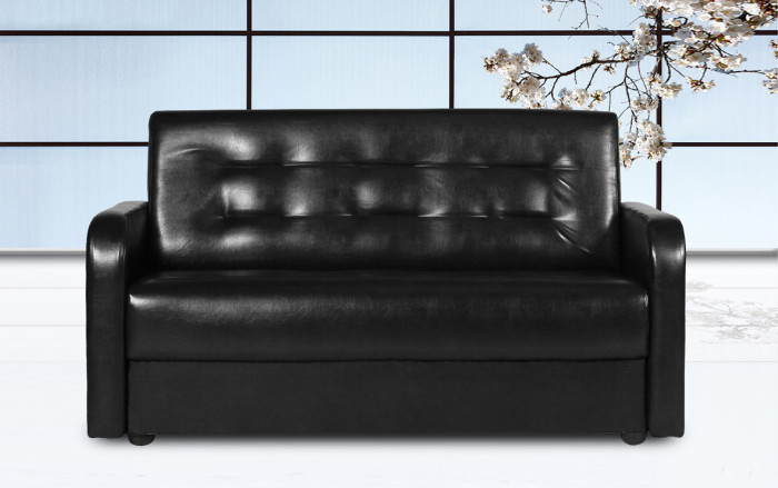 Диван Аккорд 90х160 черный ППУ без с/м