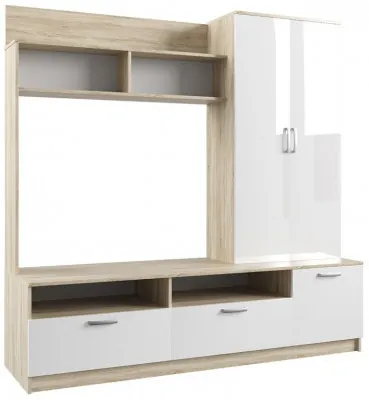 МС Софи Гостиная №3 Сонома/Белый СЦС 1800.1, Сонома/Белый