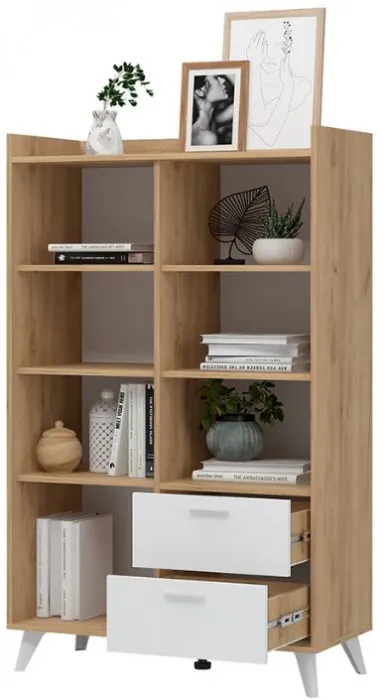 ИРИС ШК-06 Шкаф малый (935х1505х425) дуб крафт золото/белый