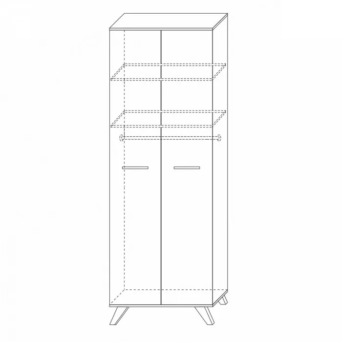 Шкаф 800 высокий Вега Скандинавия