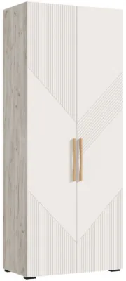 Шкаф 2-х створчатый 900 Ирис, Крафт серый/Кашемир