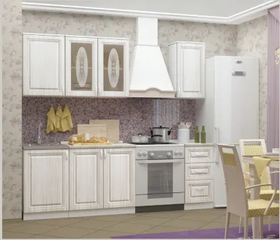 Кухня МДФ Констанция 1700 компоновка 1 (Сандал)