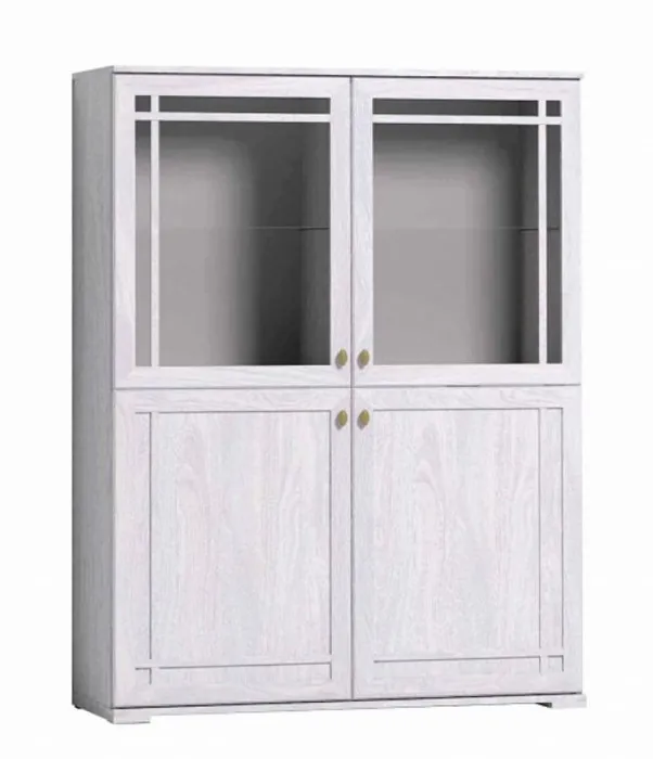 Шкаф-витрина Шерлоск 22, ясень светлый