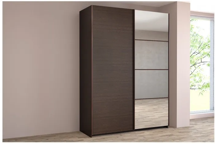 Шкаф-купе Иннэс-5 1600 Ф1/Ф2, Бодега белая