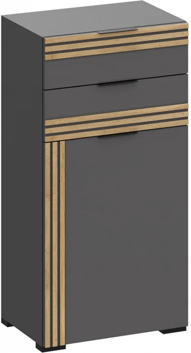 Модульная Прихожая Нао, набор №9, Графит/Графит, Дуб вотан, Simple 27