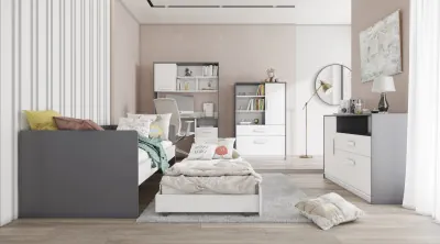 Подростковая Кэнди, композиция 1, графит/белый