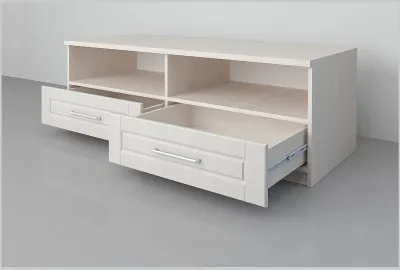 Аллегро 9 МДФ Тумба под ТВ (Бодега белая/Сандал белый)