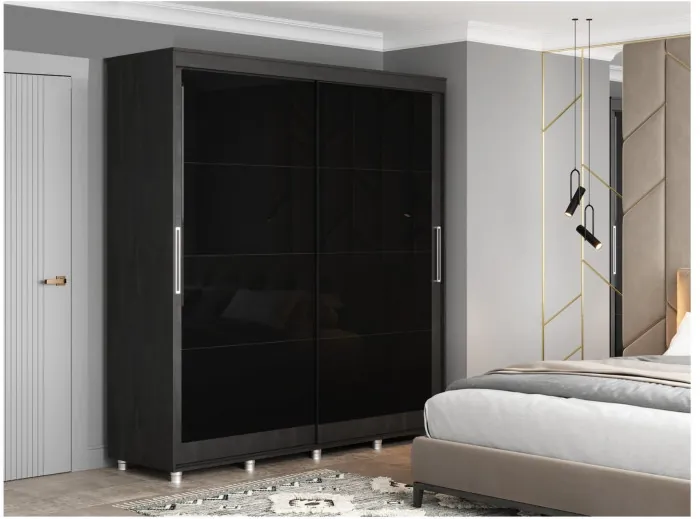 Шкаф-купе Комфорт 12 Прайм Выпуск 2,0 (Камень шёлковый/Белое стекло)