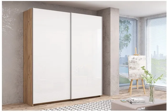 Шкаф-купе Иннэс-5 2000 Ф1/Ф1, Бодега/Белый глянец