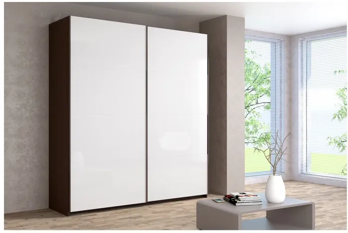 Шкаф-купе Иннэс-5 2000 Ф1/Ф1, Бодега/Белый глянец