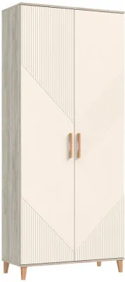 Шкаф 2-х дверный Ирис, Крафт серый/Кашемир