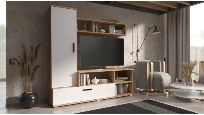 Гостиная Мини ЛДСП (Дуб крафт/ Графит)