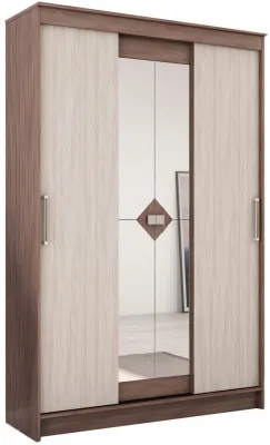 Агат Шкаф-купе, ясень шимо тёмный/шимо светлый
