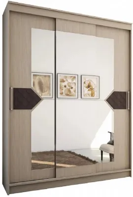 Николь Шкаф-купе 3, Ясень Шимо/Лиственница темная