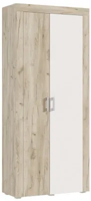 Шкаф 2-х створчатый Ангара, Крафт серый/Кашемир