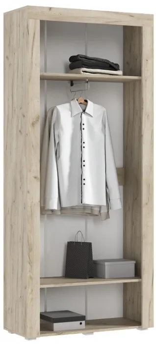 Шкаф 2-х створчатый Ангара, Крафт серый/Кашемир