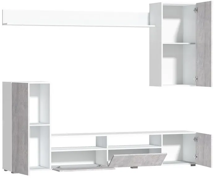 Гостиная Аллегро-2, Белый/Цемент светлый