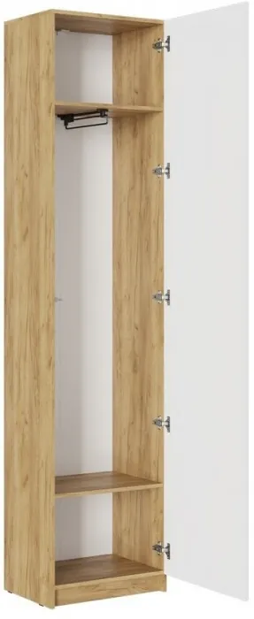 Модульная прихожая Бостон МДФ композиция 3 (Белый глянец, Дуб Крафт Золотой)