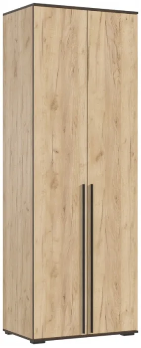 Тумба с зеркалом со шкафом 2-х ств.(800) Норд, Дуб крафт (Кромка ВЕНГЕ)