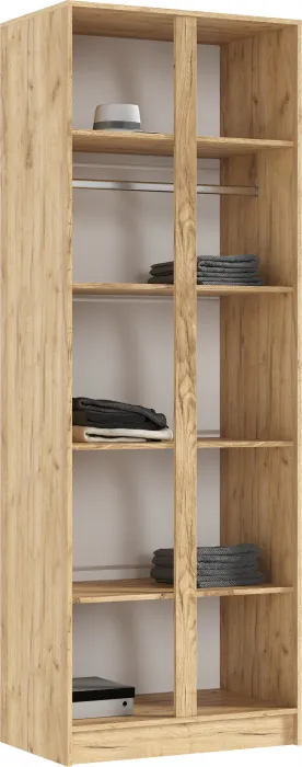 Келвин Шкаф 2-х створчатый 800, Дуб крафт/Изумрудный