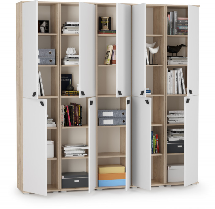 Бостон № 50, дуб эндгрейн элегантный/фасады МДФ милк рикамо софт