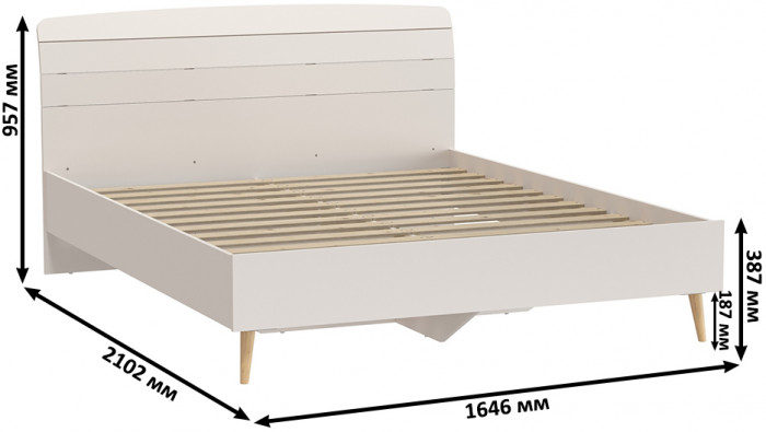Афина Спальня Кровать 1600 + Трюмо + Тумба, цвет кашемир серый, ШхГхВ 164,6х210,2х95,6 + 105х38,6х129 + 45х37х45 см., 1600х2000 мм., б/м, осн. есть