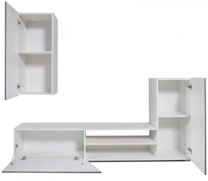 Стенка Прага-6 Белый/Белый софт