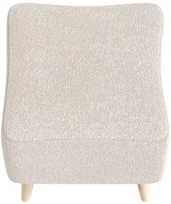 Банкетка 6-5133ТКВмол Куби, цвет ткань молоко, ШхГхВ 41х41х45 см.(квадратная банкетка на четырёх ножках), цвет ножек: иней