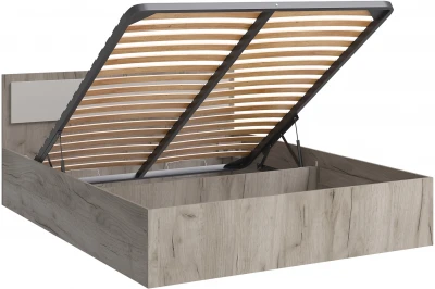 Кровать 1,6м с подъемным механизмом Фиеста NEW, Крафт серый/Кашемир