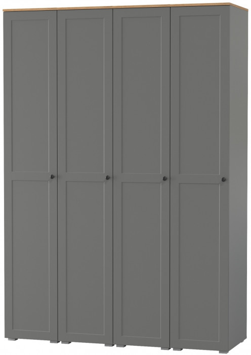 Остин 13.225 Шкаф-пенал 4 шт., цвет серый графит/дуб крафт золотой, ШхГхВ 160х54,3х229,6 см., универсальная сборка