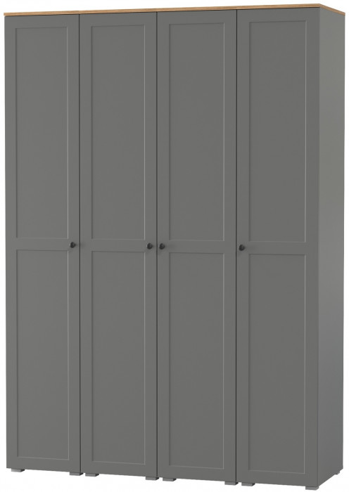 Остин 13.225 Шкаф-пенал 4 шт., цвет серый графит/дуб крафт золотой, ШхГхВ 160х54,3х229,6 см., универсальная сборка