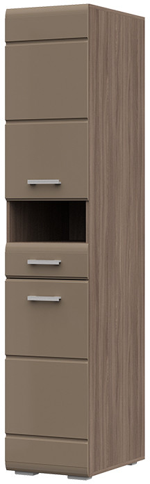 Симба пенал с ящиками (400*2000*570) ясень шимо темный/кофе с молоком