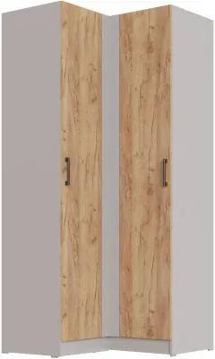 Шкаф угловой Вегас, Кашемир/Дуб крафт золотой