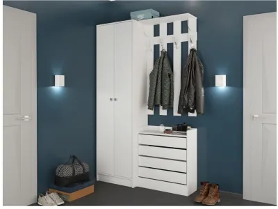 Модульная Прихожая Ямайка, композиция 1, белый