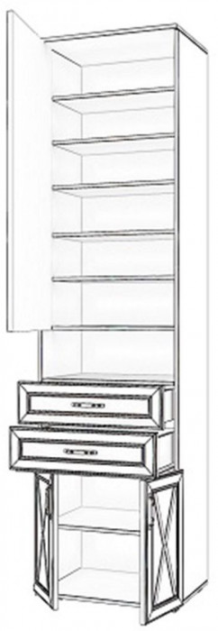 Бэль Шкаф для прихожей Слоновая кость