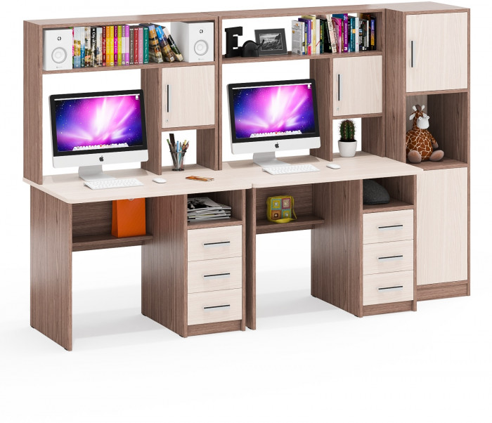 С-МД-СК9 Компоновка № 04, ясень шимо светлый/ясень шимо тёмный