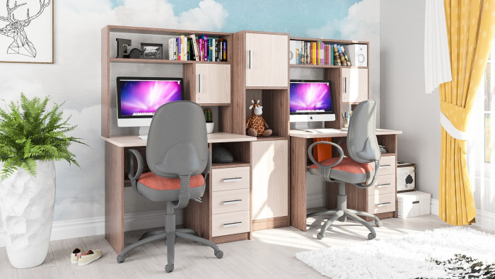 С-МД-СК9 Компоновка № 04, ясень шимо светлый/ясень шимо тёмный