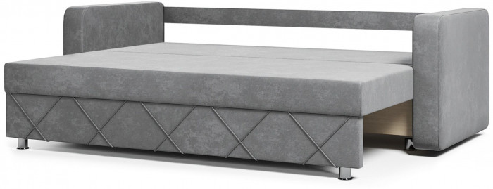 Раскладной диван-кровать, прямой, еврокнижка, цвет серый, Стелла 145х190