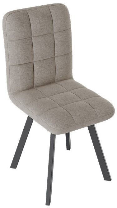 Франк ДП 2-17 Стул (паук) (Черный матовый/Микровелюр Бежевый)