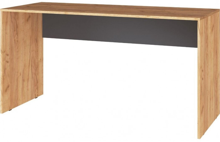 Квартет-13 Стол письменный 1450 дуб крафт золотой/графит серый