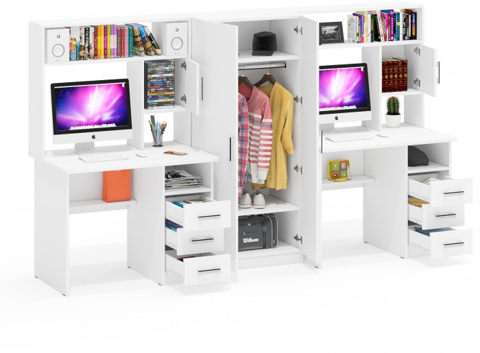 С-МД-СК9 Компоновка № 05, белый шагрень