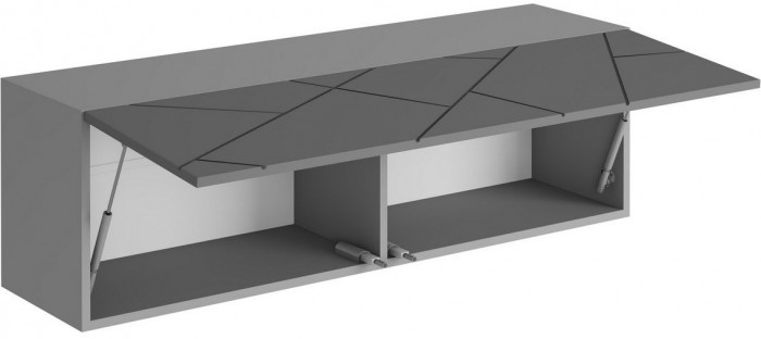Модульная гостиная Гранж, композиция 4 (Серый шифер/Крафт золотой / Графит софт)