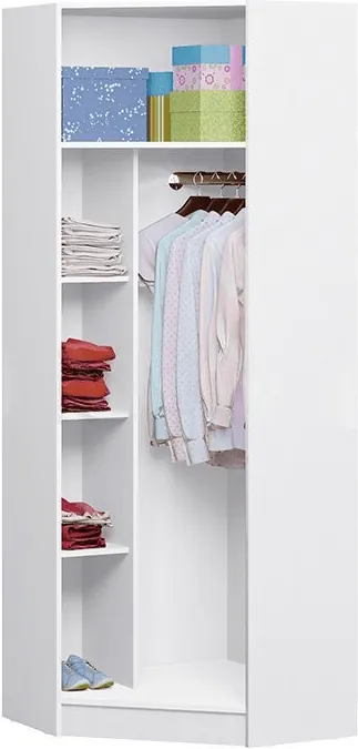 Вега NEW Girl Шкаф угловой (Белый / Белый глянец)