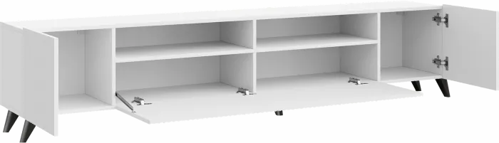 Тумба ТВ Сканди с опорами (Серый шифер / Грин Грей софт)