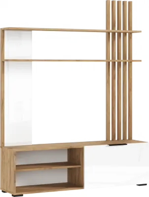 Гостиная (Белый глянец, Дуб Крафт Золотой)