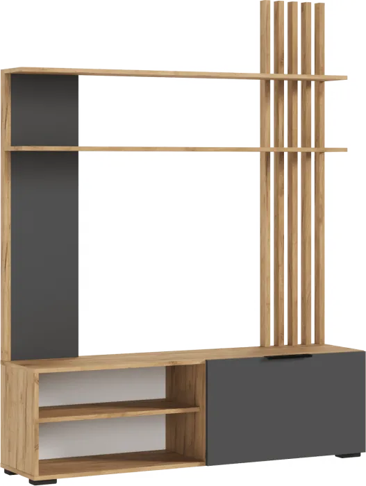 Гостиная (Белый глянец, Дуб Крафт Золотой)