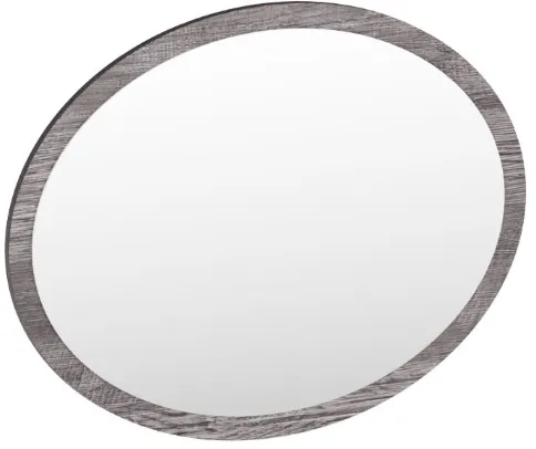 Туалетный столик + Зеркало Нао, Белый/Профиль МДФ Дуб вотан