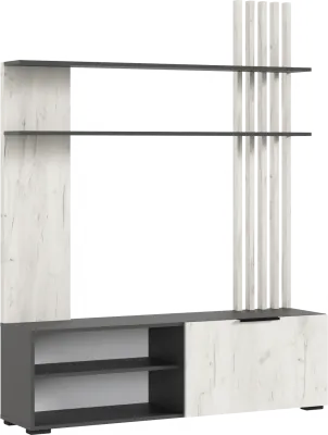 Гостиная (Крафт белый, Графит)