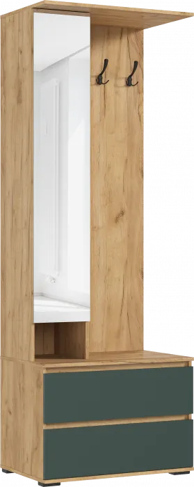 Норд Прихожая, композиция №2, Дуб крафт/Изумрудный